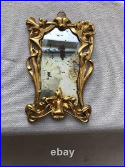 Erhard Und Söhne Miroir Art Nouveau Ormolu Pour Maison De Poupée Ancienne