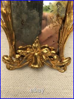 Erhard Und Söhne Miroir Art Nouveau Ormolu Pour Maison De Poupée Ancienne
