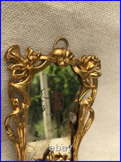Erhard Und Söhne Miroir Art Nouveau Ormolu Pour Maison De Poupée Ancienne