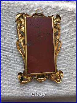 Erhard Und Söhne Miroir Art Nouveau Ormolu Pour Maison De Poupée Ancienne