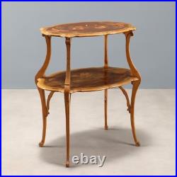 Étagère Ancienne Art Nouveau Hêtre Italie du XXe Siècle Originale