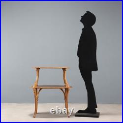 Étagère Ancienne Art Nouveau Hêtre Italie du XXe Siècle Originale