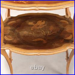 Étagère Ancienne Art Nouveau Hêtre Italie du XXe Siècle Originale