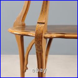Étagère Ancienne Art Nouveau Hêtre Italie du XXe Siècle Originale