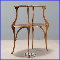 Étagère Ancienne Art Nouveau Hêtre Italie du XXe Siècle Originale