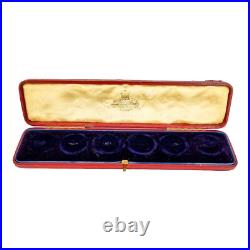 Étui Ancien Art Nouveau Argent Sterling Manteau Boutons Ceylan Championnat Prix Étui Ancien Art Nouveau Argent Sterling Manteau Boutons Ceylan Championnat Prix