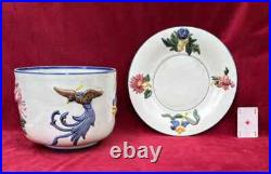 Gien Cache Pot Ancien Barbotine Majolica Art Nouveau Jugendstil 19eme Xixeme