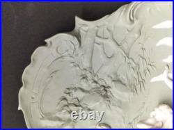 Grand bas relief art nouveau céramique murale biscuit décoration ancienne