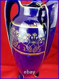 Grande Paire de Vases Luneville France Signés K G. H Art Nouveau, anciens