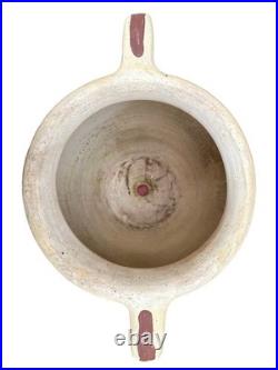 Grande jarre ancienne en terre cuite décor fleur Art Nouveau fin XIXe début XXe