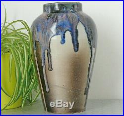 Jean Pointu Ancien Vase Art Nouveau En Céramique Grès De Puisaye Signé Fin XIX