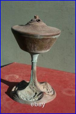 Lampe ancienne art nouveau Georges Leleu vers 1900