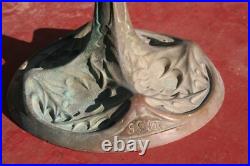 Lampe ancienne art nouveau Georges Leleu vers 1900