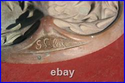Lampe ancienne art nouveau Georges Leleu vers 1900