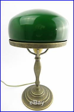 Lampe de Table Banquiers Champignon Art Nouveau Bureau Ancien Brunis