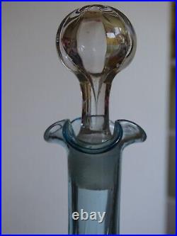 Legras Ancien Service Liqueur Verrerie Bleu Et Emailler Art Nouveau