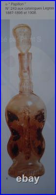 Legras Butterfly Decanter Ancienne Carafe Bouteille Papillon Art Nouveau 19eme