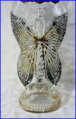 Legras Butterfly Decanter Ancienne Carafe Bouteille Papillon Art Nouveau 19eme