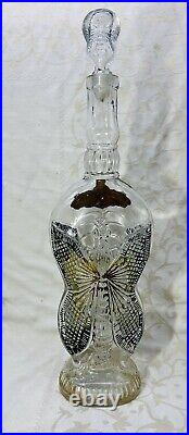 Legras Butterfly Decanter Ancienne Carafe Bouteille Papillon Art Nouveau 19eme