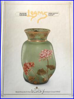 Legras Vase Bleu Foncé Ancien Art Nouveau Art Déco Parfait État No Daum Gallé