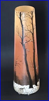 Legras Vase Conique Ancien Art Nouveau Art Déco No Daum Gallé Tbe