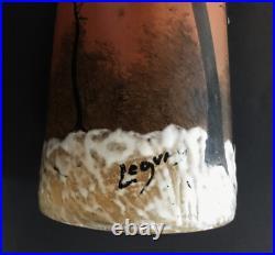 Legras Vase Conique Ancien Art Nouveau Art Déco No Daum Gallé Tbe