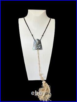 Long collier sautoir art déco design collection ancien Musicien Art Nouveau