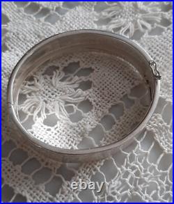 Magnifique BRACELET Ancien en Argent Massif ART NOUVEAU Diam. 5,8 cm