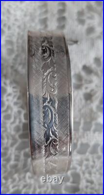 Magnifique BRACELET Ancien en Argent Massif ART NOUVEAU Diam. 5,8 cm