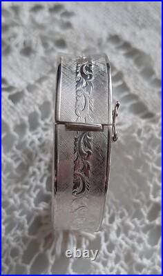 Magnifique BRACELET Ancien en Argent Massif ART NOUVEAU Diam. 5,8 cm