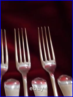 Ménagère Christofle, 6 Couverts Art Nouveau en Métal Argenté, Ancien