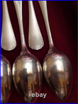 Ménagère Christofle, 6 Couverts Art Nouveau en Métal Argenté, Ancien