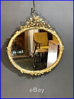 Miroir Ancien Art Nouveau Dorure Feuille D Or