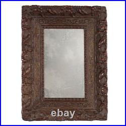 Miroir Art Nouveau Ancien Bois Laqué Italie du XIXe Siècle Original Miroir Art Nouveau Ancien Bois Laqué Italie du XIXe Siècle Original