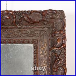 Miroir Art Nouveau Ancien Bois Laqué Italie du XIXe Siècle Original Miroir Art Nouveau Ancien Bois Laqué Italie du XIXe Siècle Original