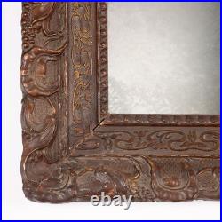 Miroir Art Nouveau Ancien Bois Laqué Italie du XIXe Siècle Original Miroir Art Nouveau Ancien Bois Laqué Italie du XIXe Siècle Original