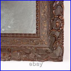 Miroir Art Nouveau Ancien Bois Laqué Italie du XIXe Siècle Original Miroir Art Nouveau Ancien Bois Laqué Italie du XIXe Siècle Original