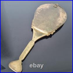 Miroir Bronze Art Nouveau 1900 Face A Main Ancien French Victorian