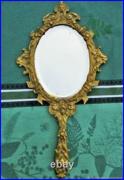 Miroir ancien Chimère bronze doré Art Nouveau Antique Art Nouveau gilt bronze Ch