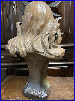 Morand La Sirène Terre Cuite Buste de Femme Art Nouveau Ancien Goldscheider