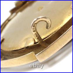 Or jaune 14 carats art nouveau bijou ancien photo broche saphir perle or 585