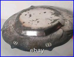 Orivit ancienne assiette etain sculpture art nouveau pewter no delavan daurat