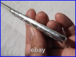 Ouvre Lettre Coupe Papier Ancien Argent Massif Art Nouveau Antique Letter Opener