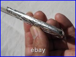 Ouvre Lettre Coupe Papier Ancien Argent Massif Art Nouveau Antique Letter Opener