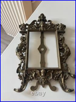 Paire De Cadre Ancien en Laiton Porte Photo Art Nouveau Espagne Collection Déco