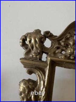 Paire De Cadre Ancien en Laiton Porte Photo Art Nouveau Espagne Collection Déco