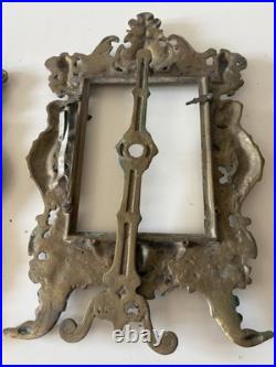 Paire De Cadre Ancien en Laiton Porte Photo Art Nouveau Espagne Collection Déco