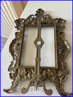 Paire De Cadre Ancien en Laiton Porte Photo Art Nouveau Espagne Collection Déco