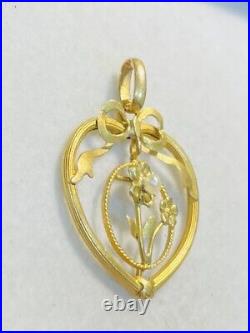 Pendentif ancien en or Art Nouveau