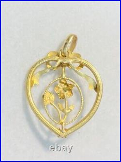 Pendentif ancien en or Art Nouveau